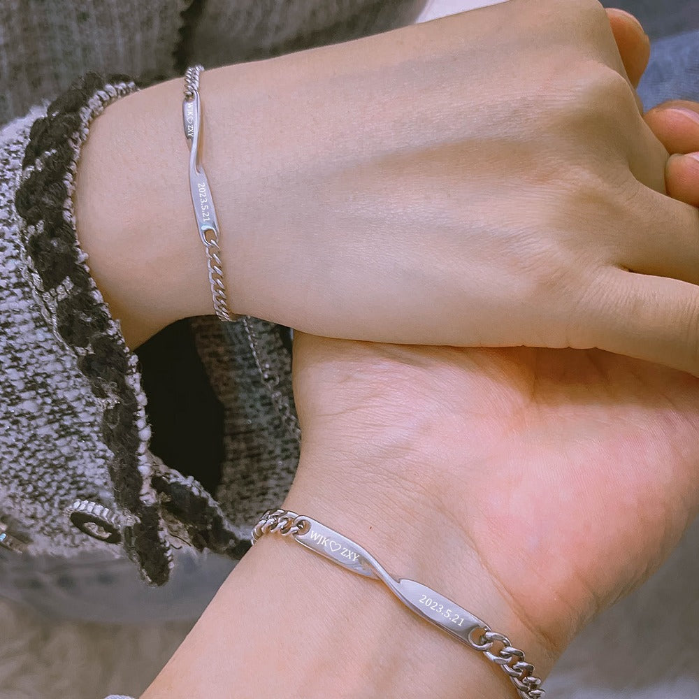 Zestaw Bransoletek Nieskończoności z Grawerem