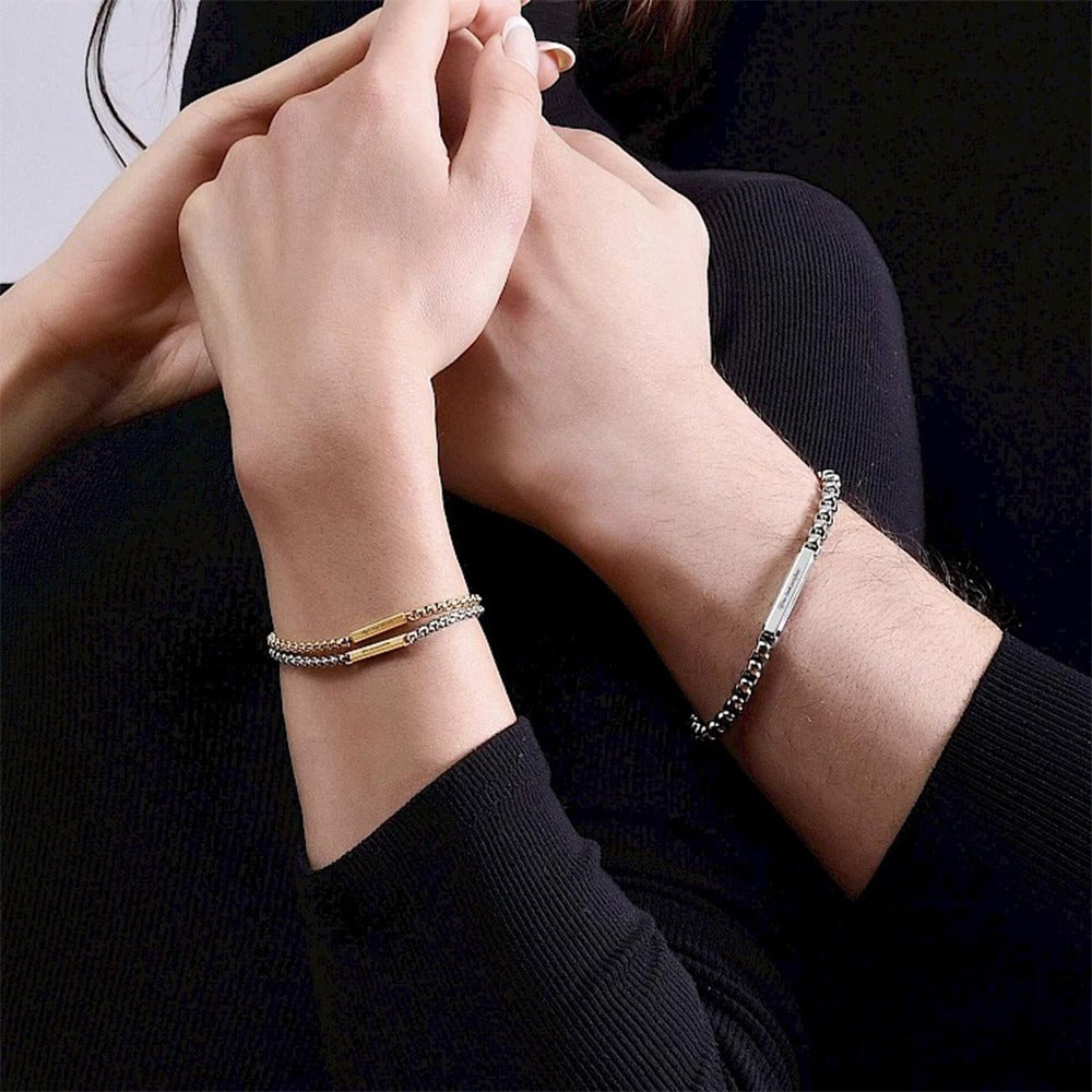 Zestaw Bransoletek z Grawerem Wiecznej Więzi