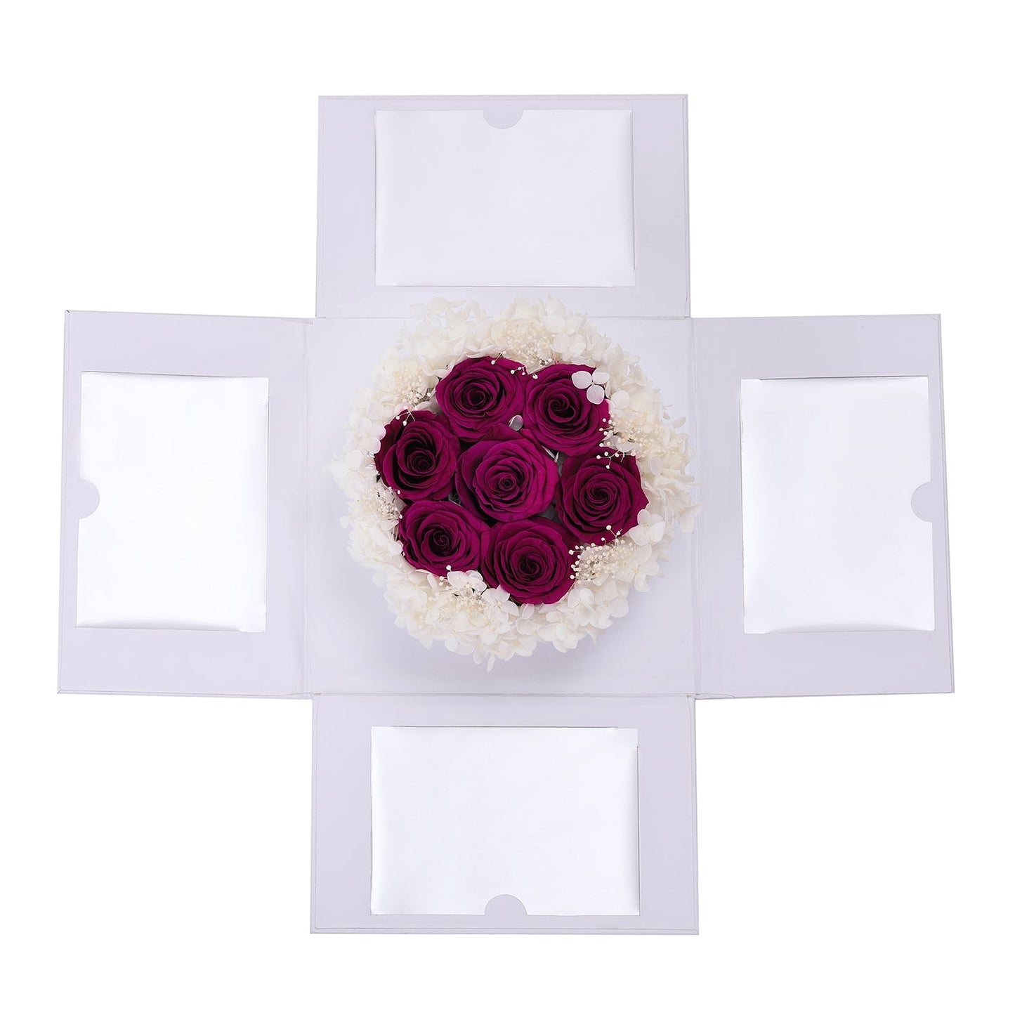 Personalizowane Pudełko z Bukietem Wiecznych Róż