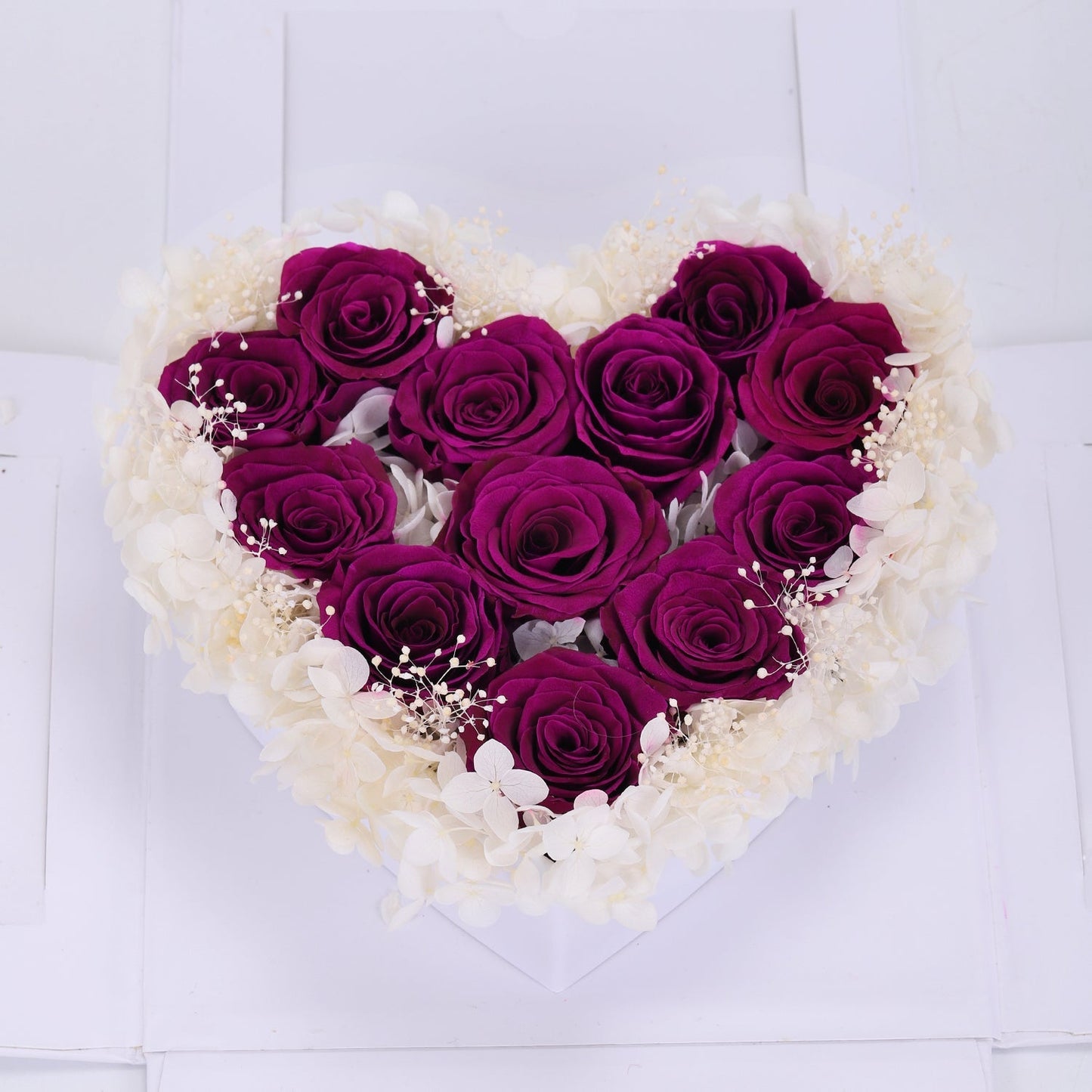 Personalizowane Pudełko z Bukietem Wiecznych Róż